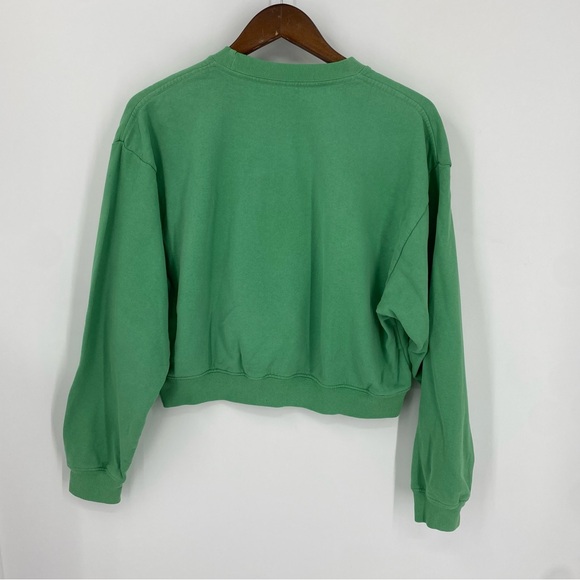 Sporty and Rich Crop Sweatshirt Kelly Green - SZ XS - Picture 6 of 6